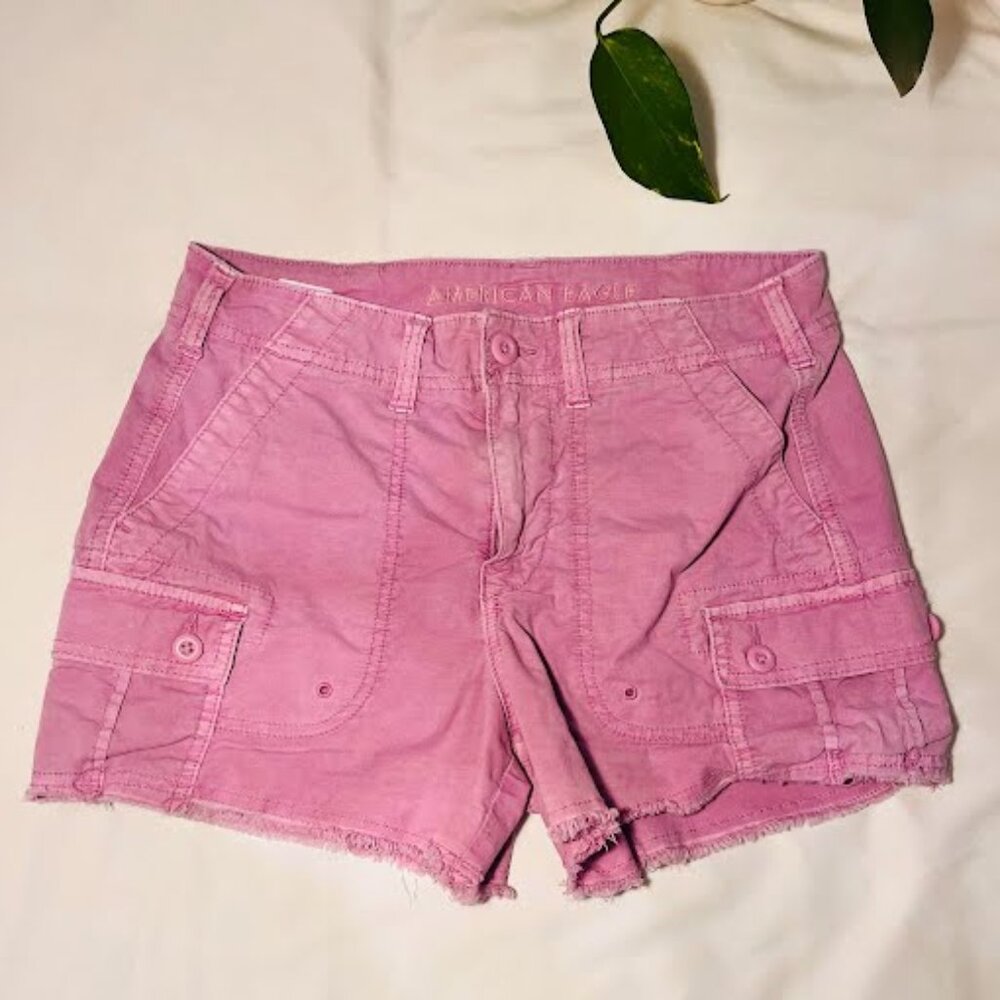 American Eagle Cargo Shorts in Purple